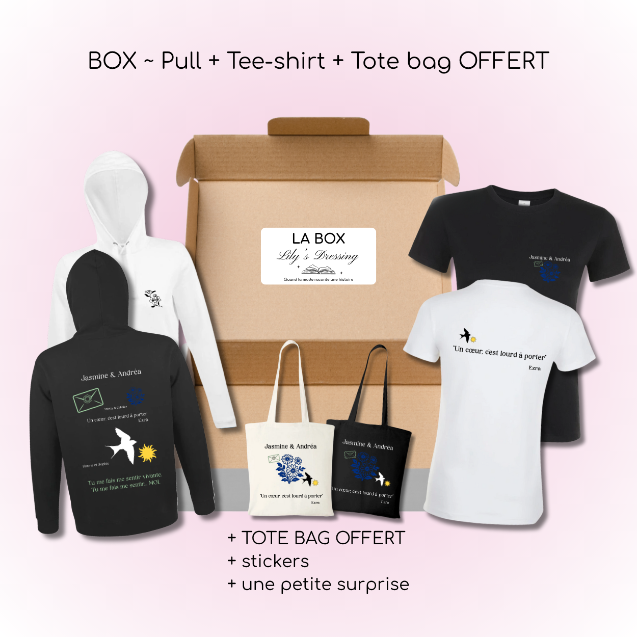 Box - Un été pour te retrouver 💚 (Pull + Tee-shirt + Tote bag OFFERT)